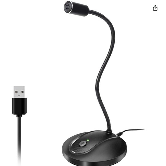 JOUNIVO USB Microphone Gooseneck Laptop Computer Video, Gaming, Recording Laptop - Picture 1 of 10